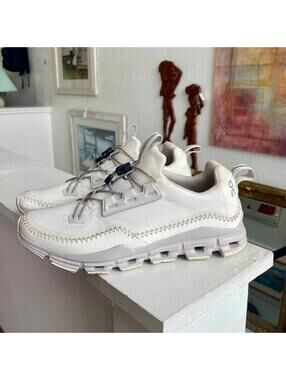 On Cloudaway Outdoor Sneaker in Ivory and Pearl | Women's Size 9/40.5